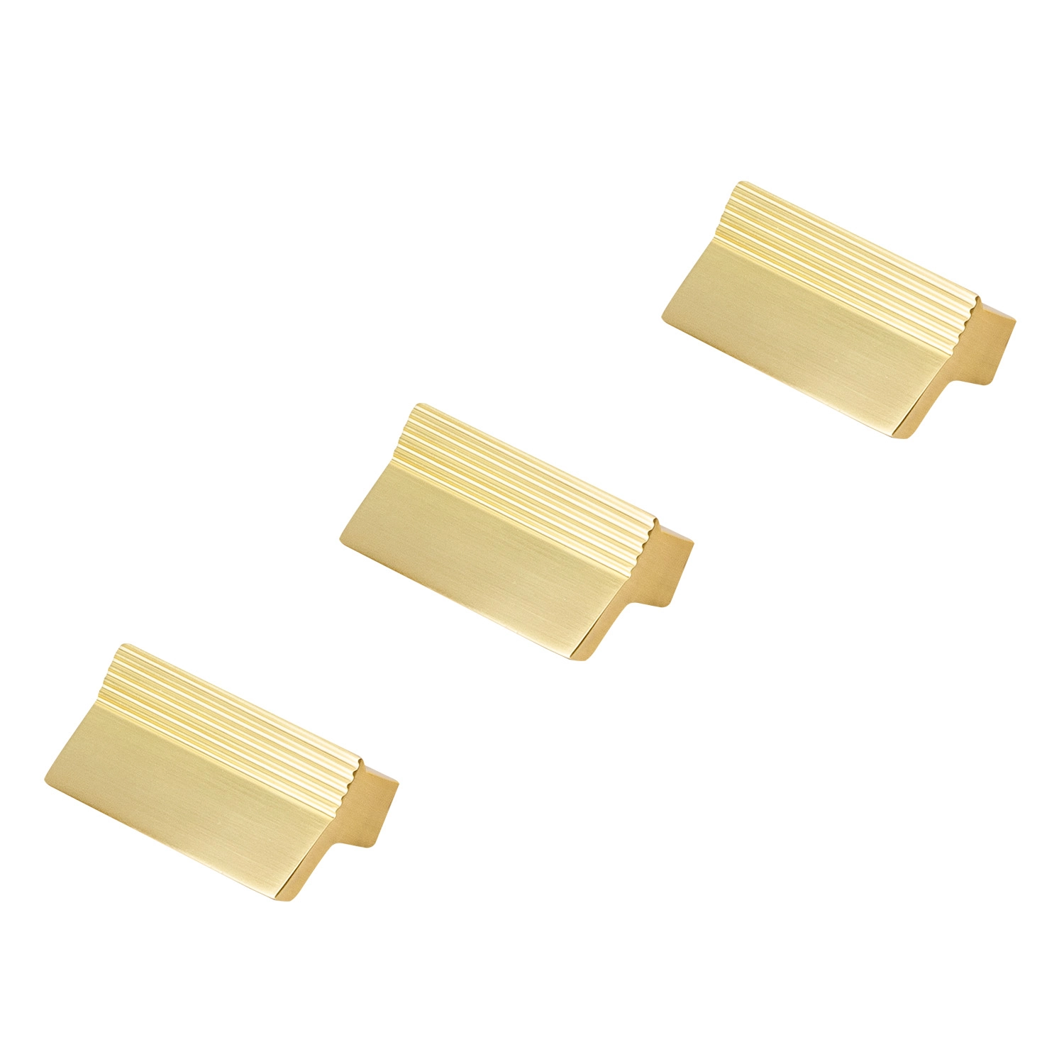 Kit 03 - Puxador Para Móvel Alça Sobrepor 32 Mm Zamac (troia Ouro Fosco)