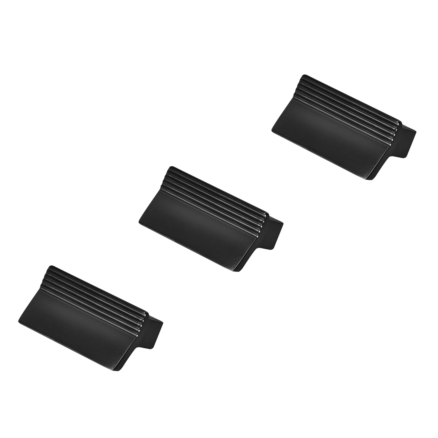 Kit 03 - Puxador Para Móvel Alça Sobrepor 32 Mm Zamac (troia Preto Fosco)