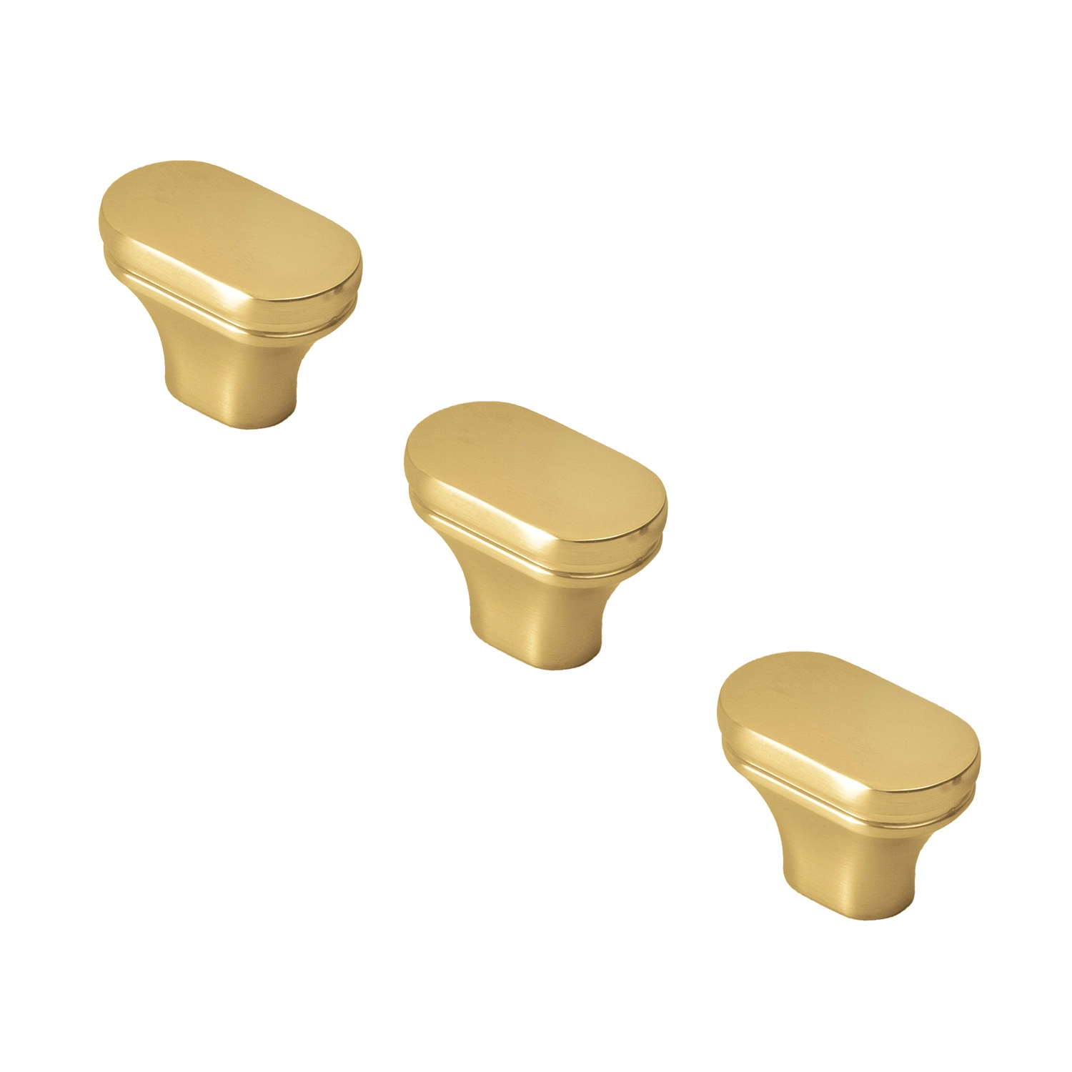 Kit 03 - Puxador Para Móvel Ponto Zamac (memphis Dourado Fosco)