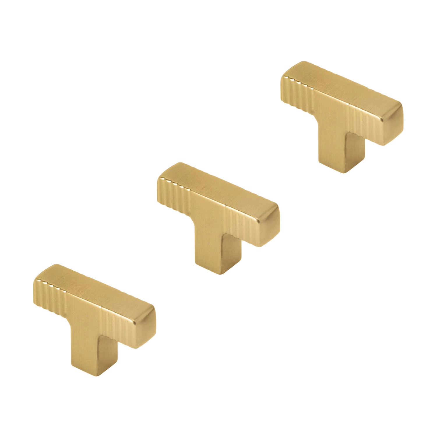 Kit 03 - Puxador Para Móvel Ponto Zamac (petra Dourado Fosco)