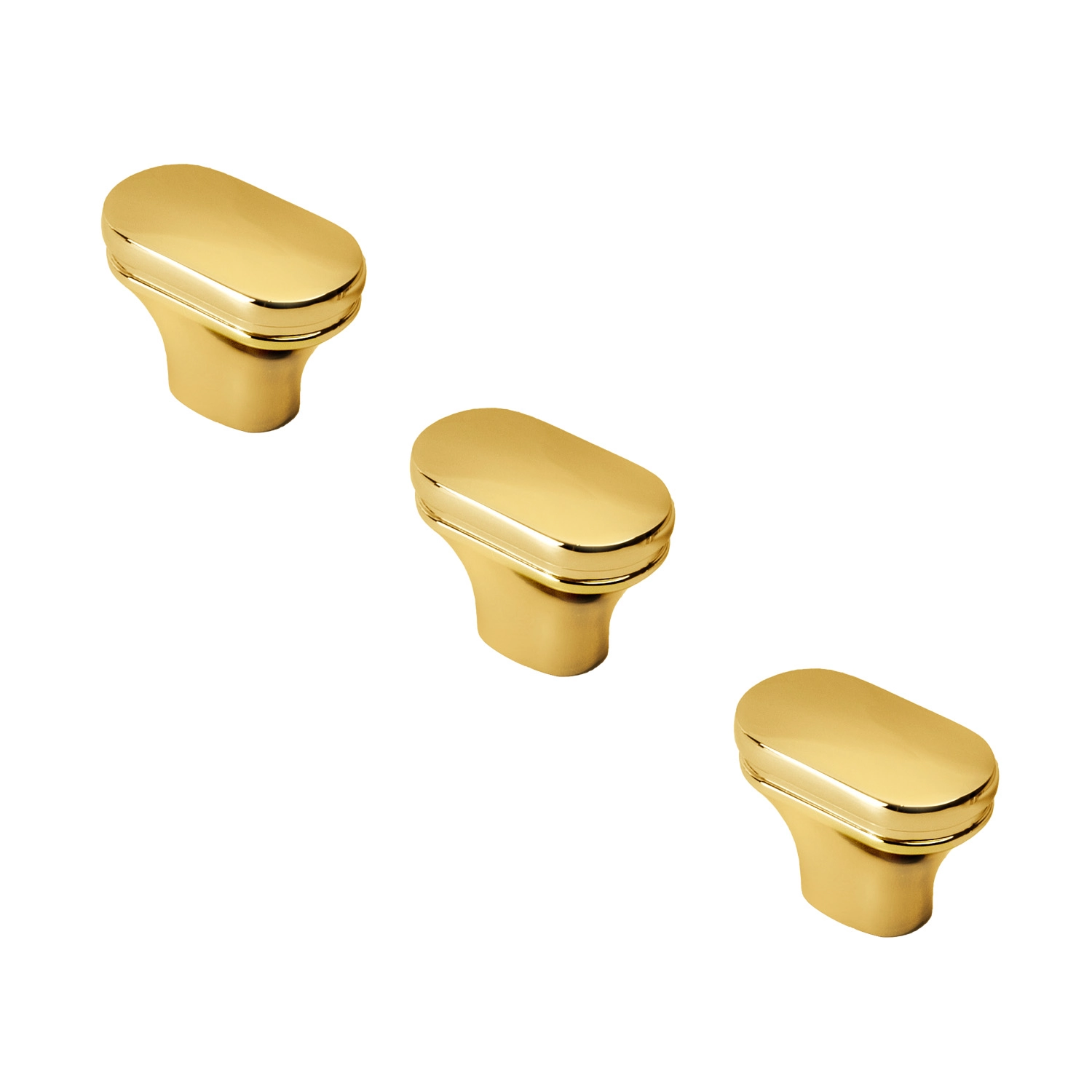 Kit 03 - Puxador Para Móvel Ponto Zamac (memphis Dourado)