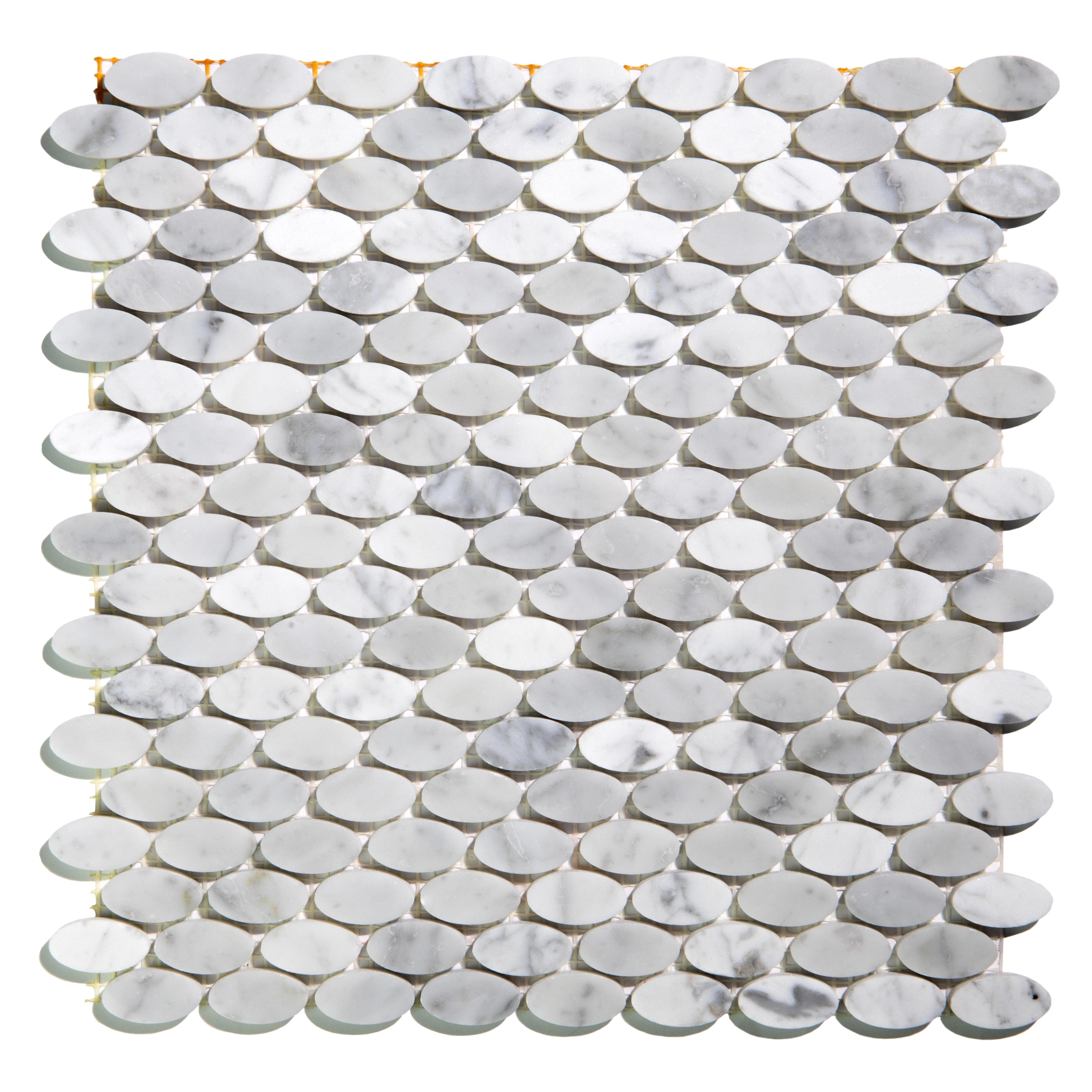 Pastilhas De Pedra Oval (mármore Carrara)