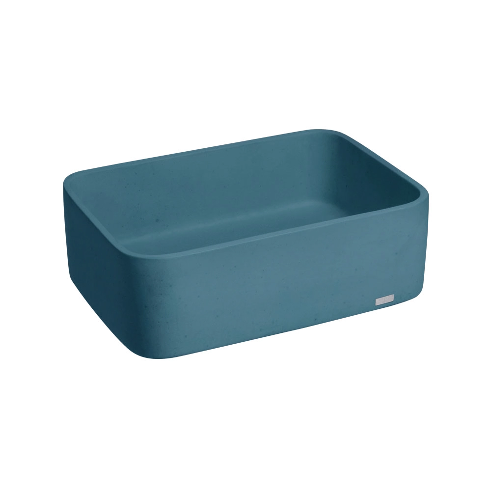 Cuba De Banheiro Concreto Apoio Retangular 42 Cm (tessa Caribe)