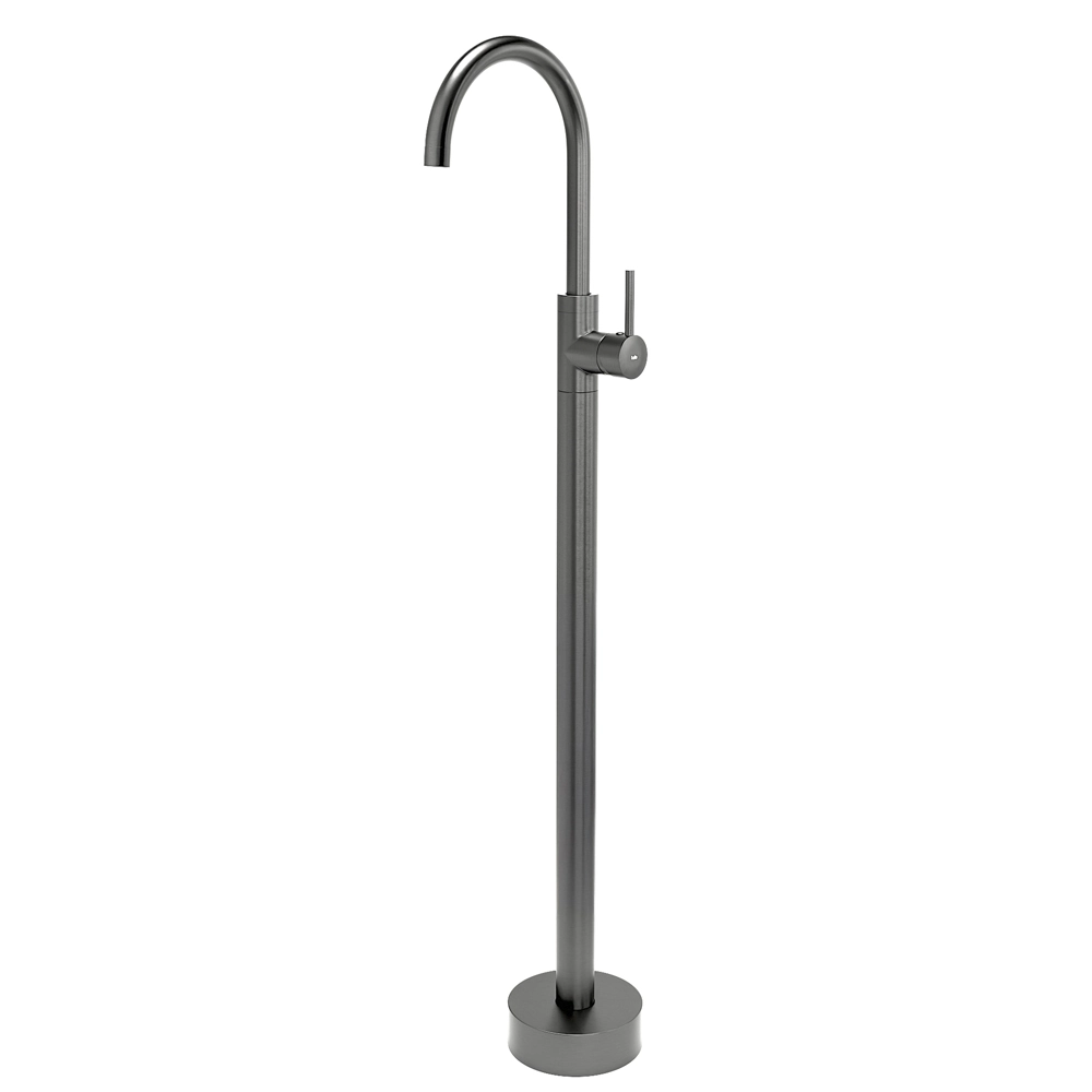 Torneira Monocomando De Piso Para Banheira (fiora Grafite Fosca)