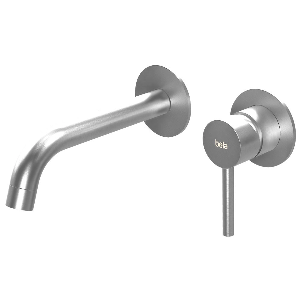 Torneira Monocomando De Parede Para Banheiro Inox (oka Escovada)