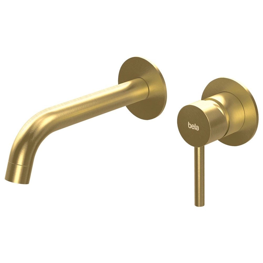 Torneira Monocomando De Parede Para Banheiro Inox (oka Ouro Fosca)