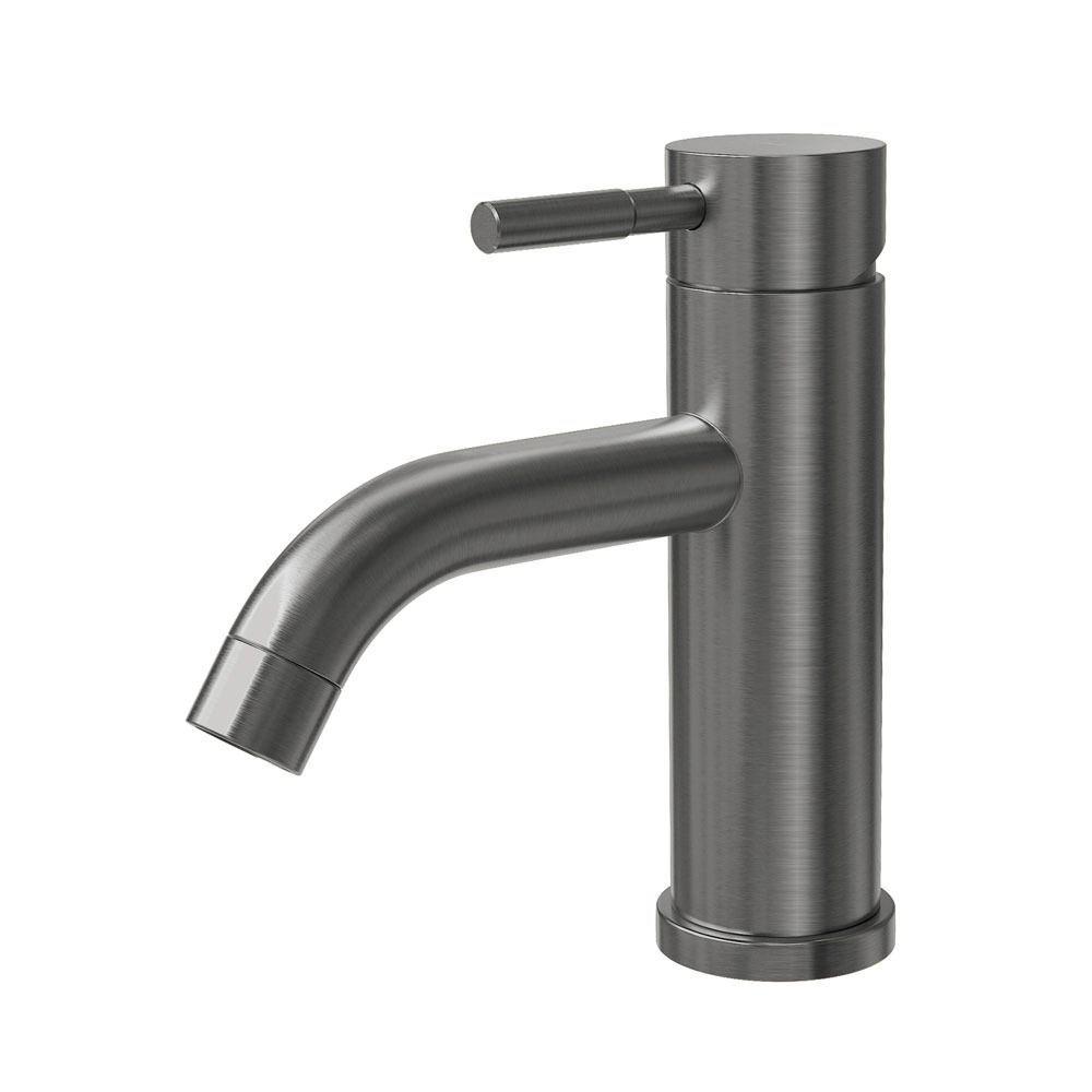 Torneira Monocomando Baixa Para Banheiro Inox (una Grafite Fosca)