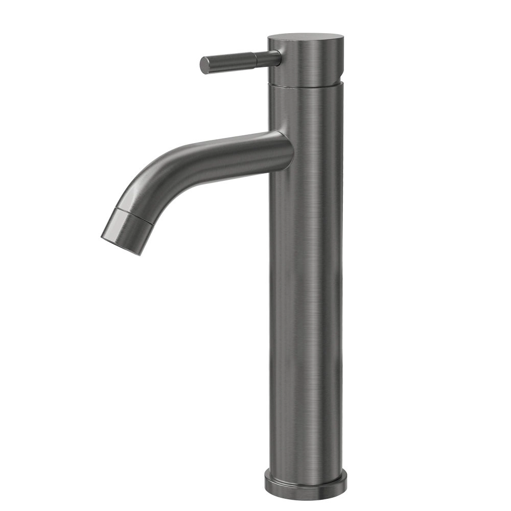 Torneira Monocomando Alta Para Banheiro Inox (una Grafite Fosca)