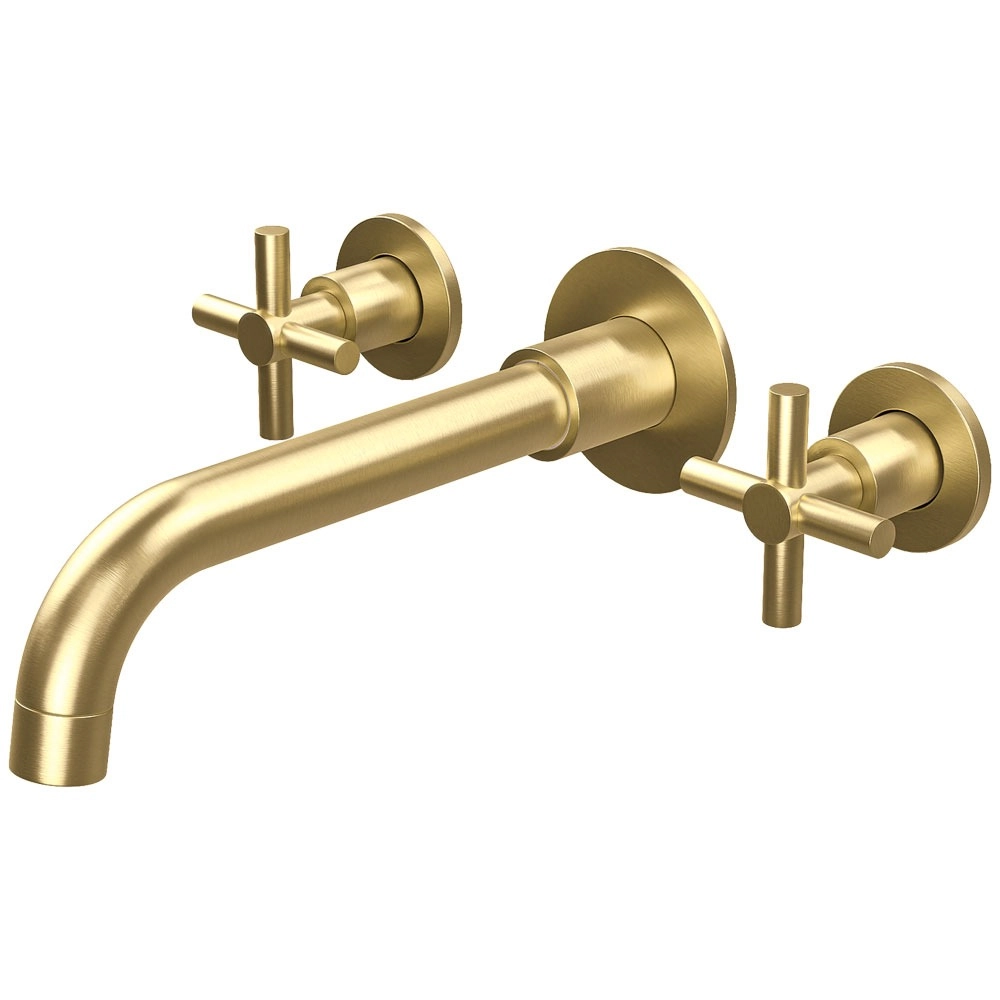 Torneira Misturador De Parede Para Banheiro Inox (alva Ouro Fosca)