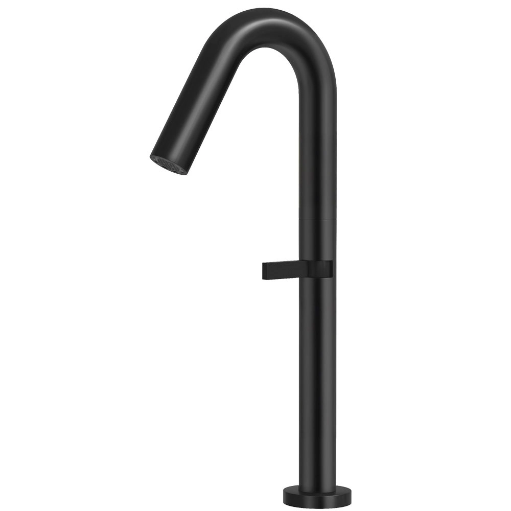 Torneira Monocomando Alta Para Banheiro Inox (tille Preta Fosca)