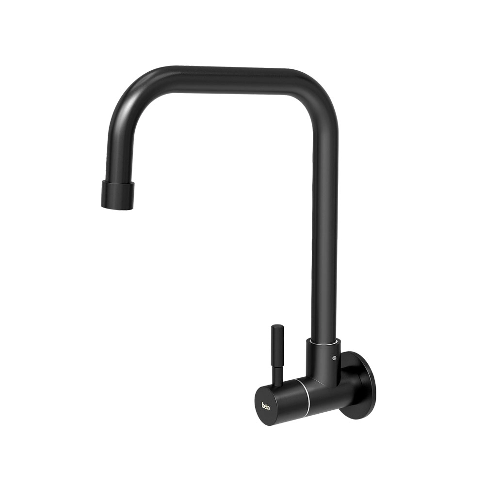 Torneira De Parede Para Cozinha Inox (grace Preta Fosca)