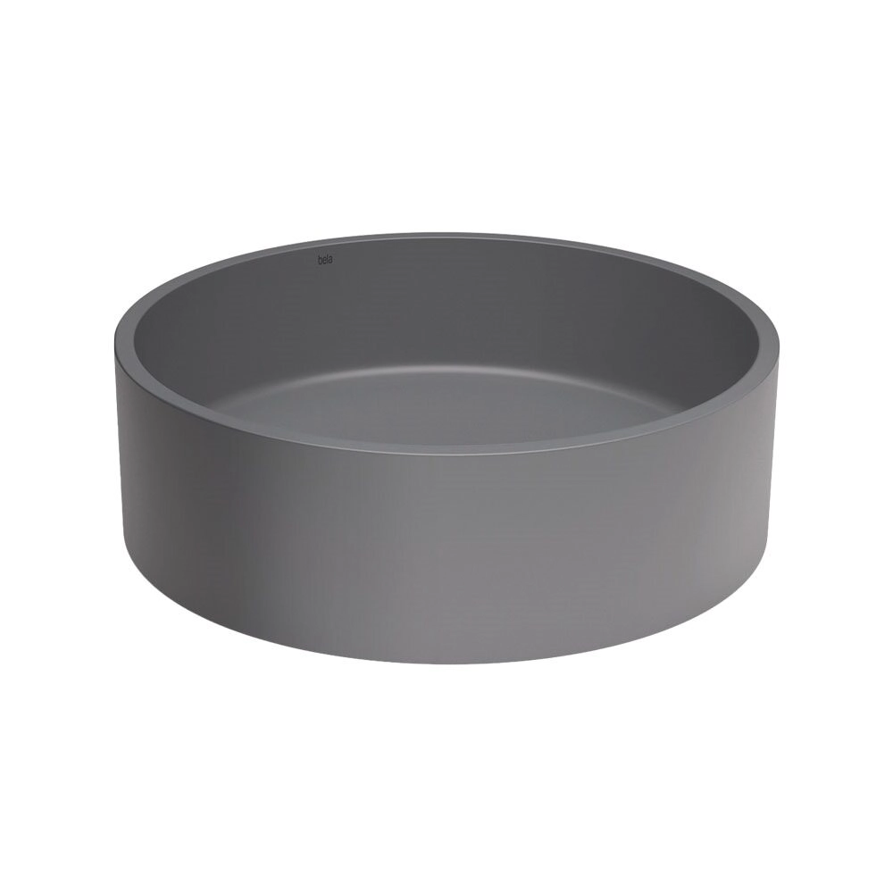 Cuba De Banheiro Concreto Apoio Redonda 35 Cm (oso Cenere)