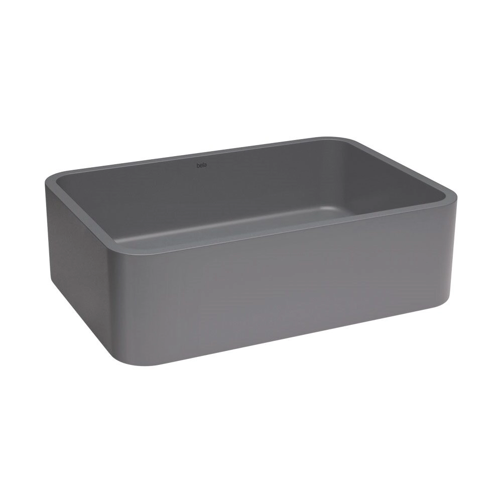 Cuba De Banheiro Concreto Apoio Retangular 40 Cm (moran Cenere)