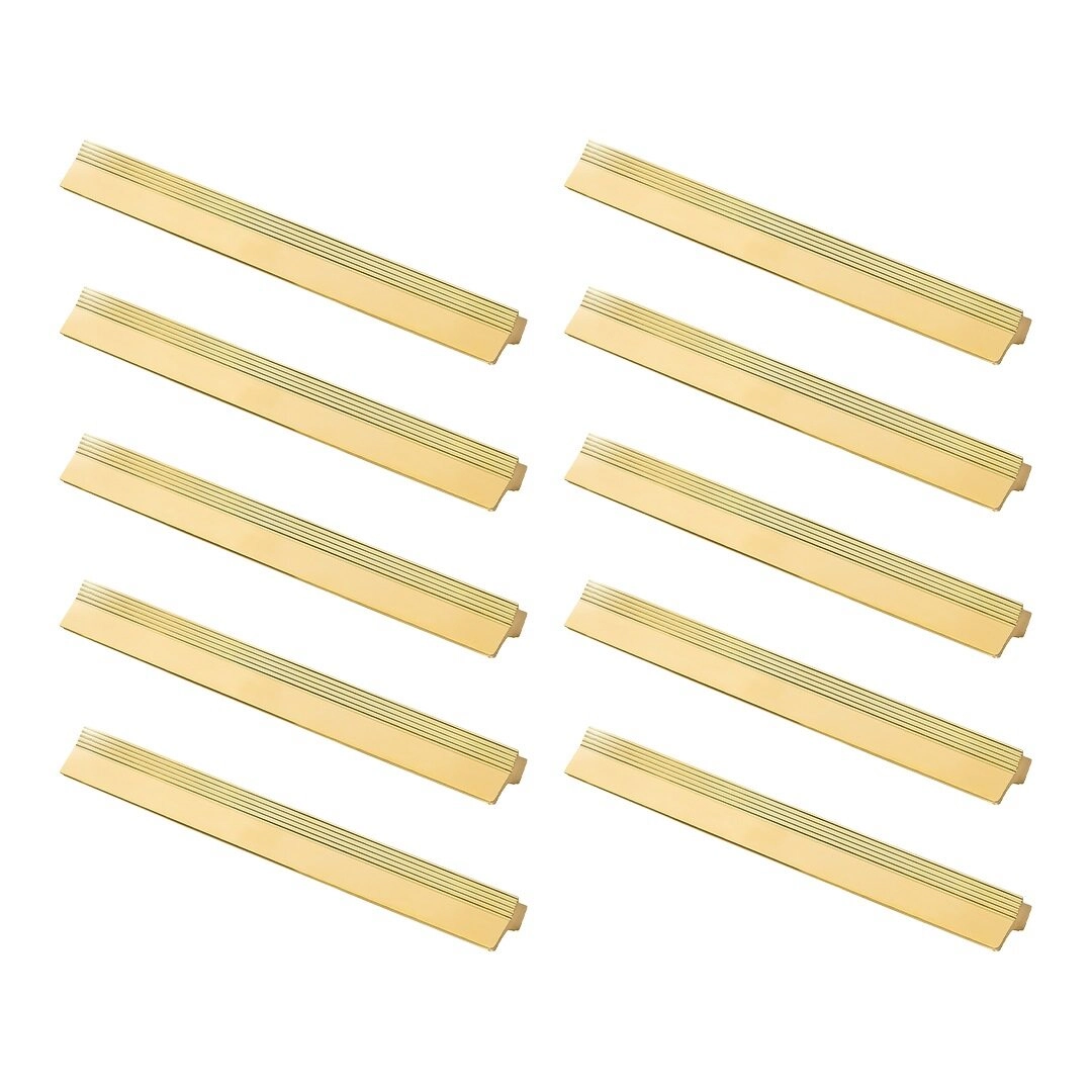 Kit 10 - Puxador Para Móvel Alça Sobrepor 192 Mm Zamac (troia Dourado)