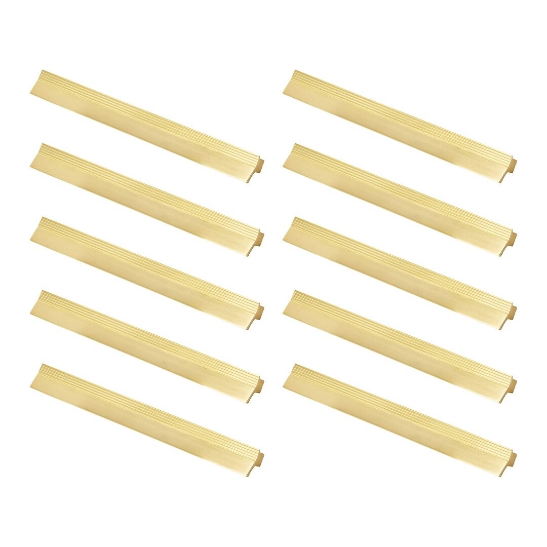 Kit 10 - Puxador Para Móvel Alça Sobrepor 192 Mm Zamac (troia Ouro Fosco)