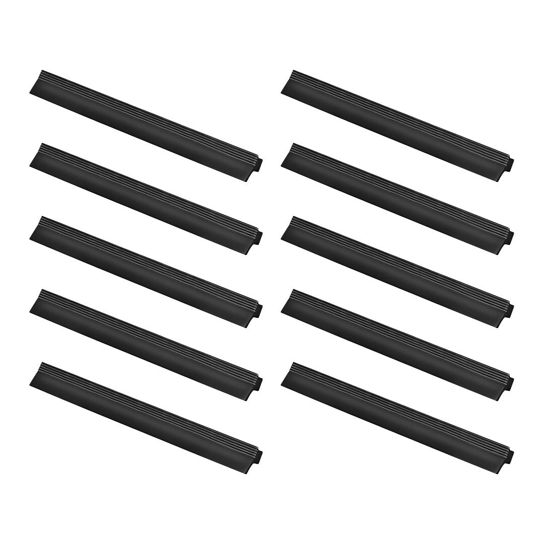 Kit 10 - Puxador Para Móvel Alça Sobrepor 192 Mm Zamac (troia Preto Fosco)