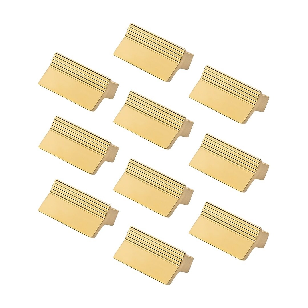 Kit 10 - Puxador Para Móvel Alça Sobrepor 32 Mm Zamac (troia Dourado)
