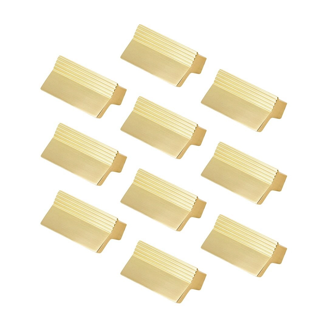Kit 10 - Puxador Para Móvel Alça Sobrepor 32 Mm Zamac (troia Ouro Fosco)