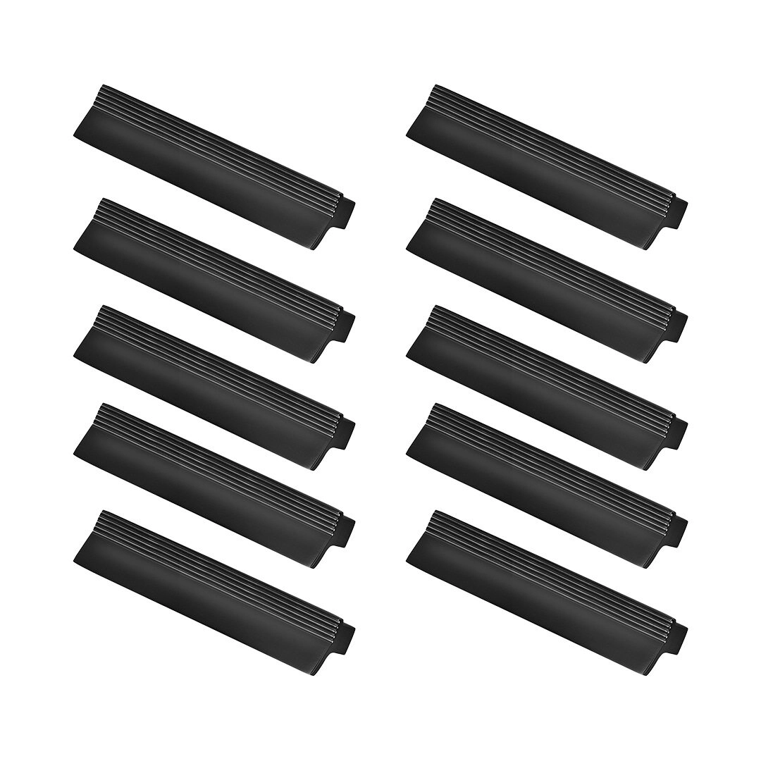 Kit 10 - Puxador Para Móvel Alça Sobrepor 96 Mm Zamac (troia Preto Fosco)