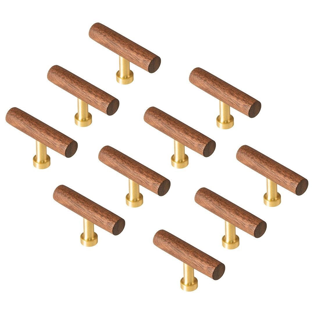 Kit 10 - Puxador Para Móvel Ponto Em Madeira (argos)