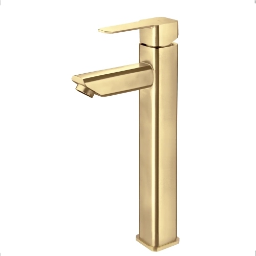 Torneira Monocomando Alta Para Banheiro Inox (adda Ouro Fosco)