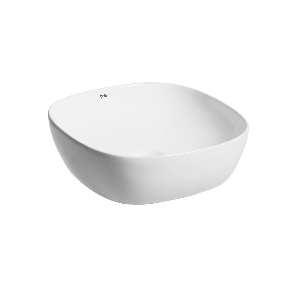 Cuba De Banheiro Louça Apoio Quadrada 37 Cm (vienne Branca)