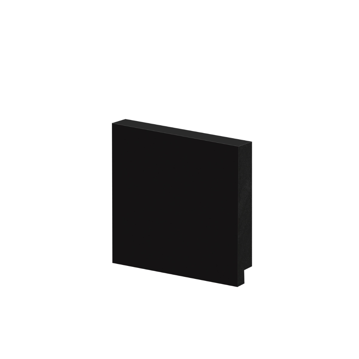 Rodape Poliestireno 07cm Preto Liso 2,40m 50007 Arquitech