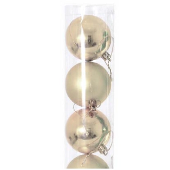 Bola Lisa Mista Champagne 8cm C/5 Ref.ntb1805c