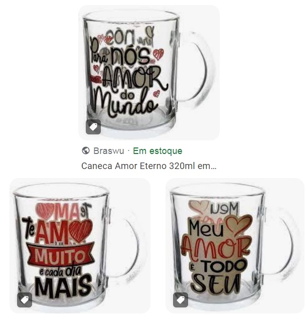 Caneca Amor Eterno Sortido Ref.fbc03001
