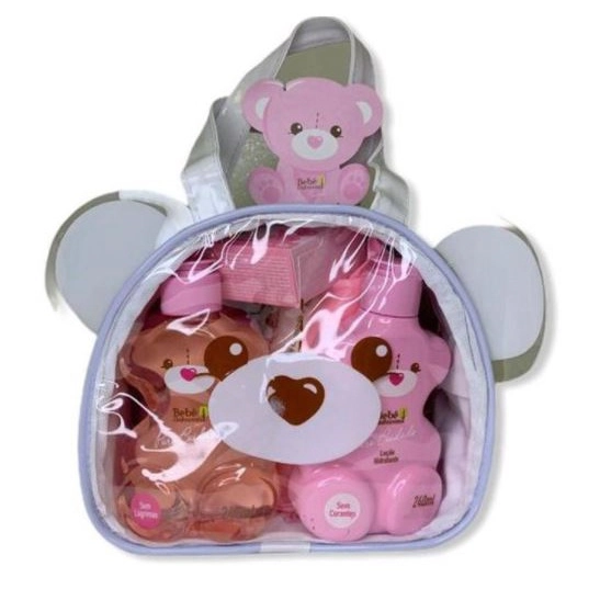 Bebe Natureza P Cuidado Kit Necessaire Rosa Grt Sab