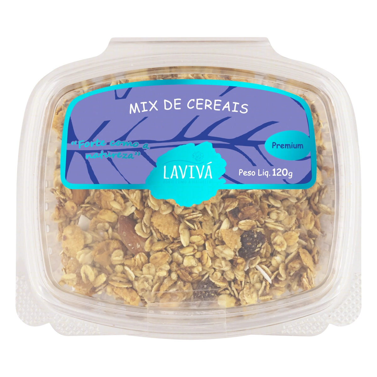 Mix De Cereais Amêndoas E Castanha Lavivá Premium Pote 120g