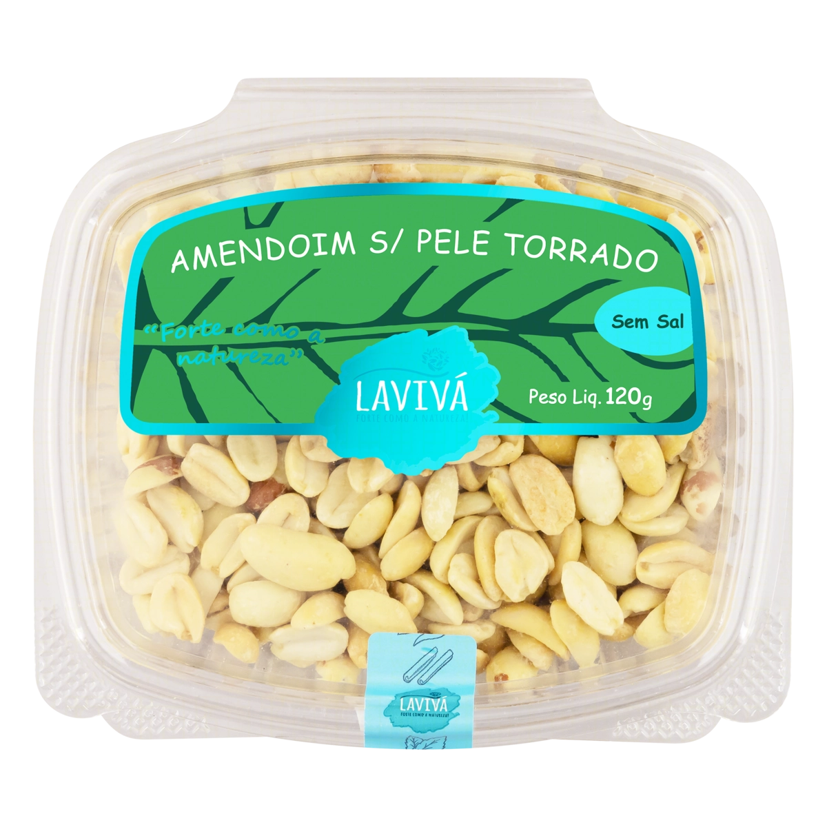 Amendoim Torrado Sem Pele Lavivá Pote 120g