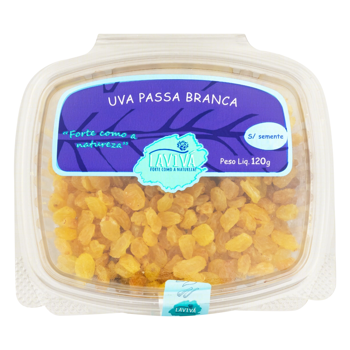 Uva Passa Branca Sem Semente Lavivá Pote 120g