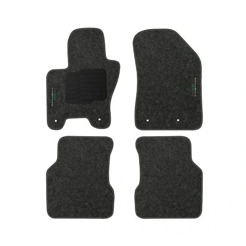 Jogo de Tapete JEEP COMPASS Carpete Grafite 4 Peças - TITANIUM OG1804