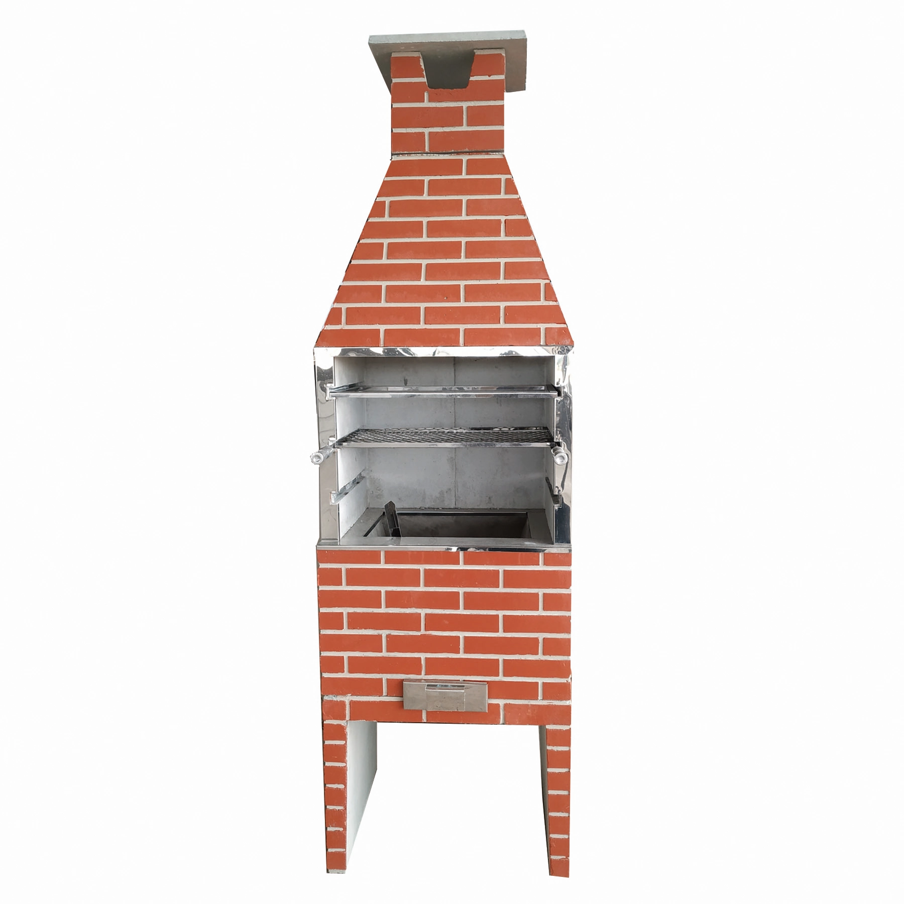 Churrasqueira Pré Moldado Concreto Refratário 65cm P4 Terracota Bom Jesus