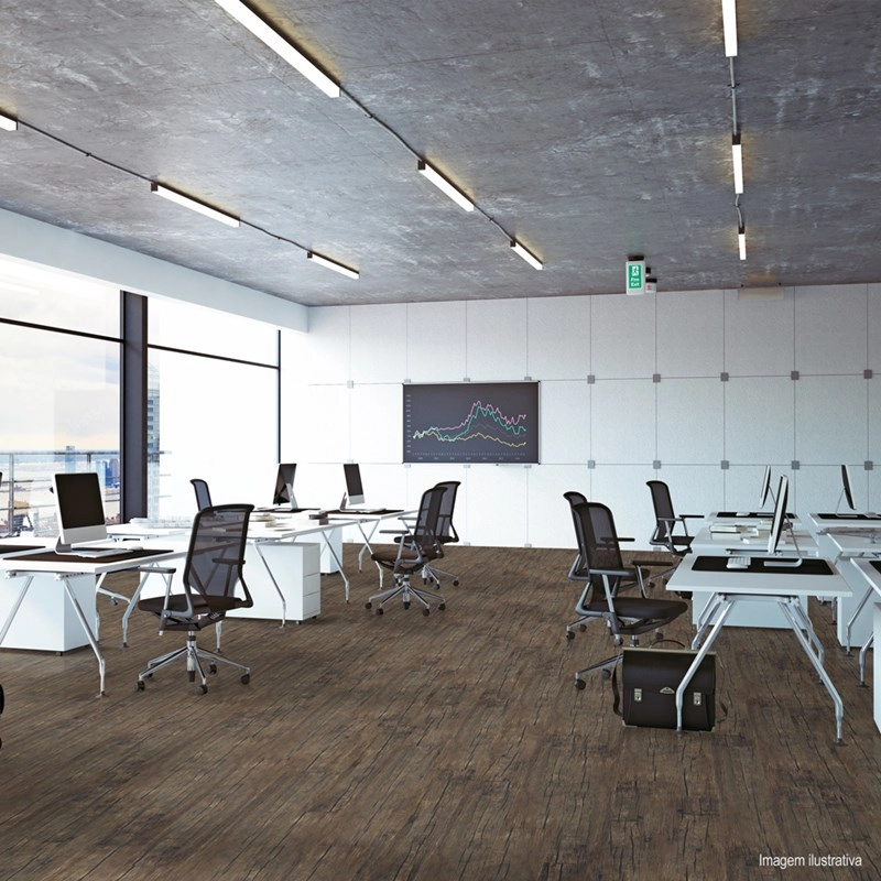 Piso Vinílico Espaçofloor Cola Office Mild Oak Badem Caixa Com 3,32m²