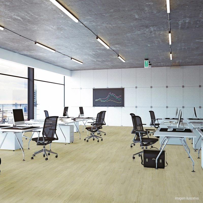 Piso Vinílico Espaçofloor Autoportante Loose Lay Mild Maple Lion Caixa Com 2,16m²