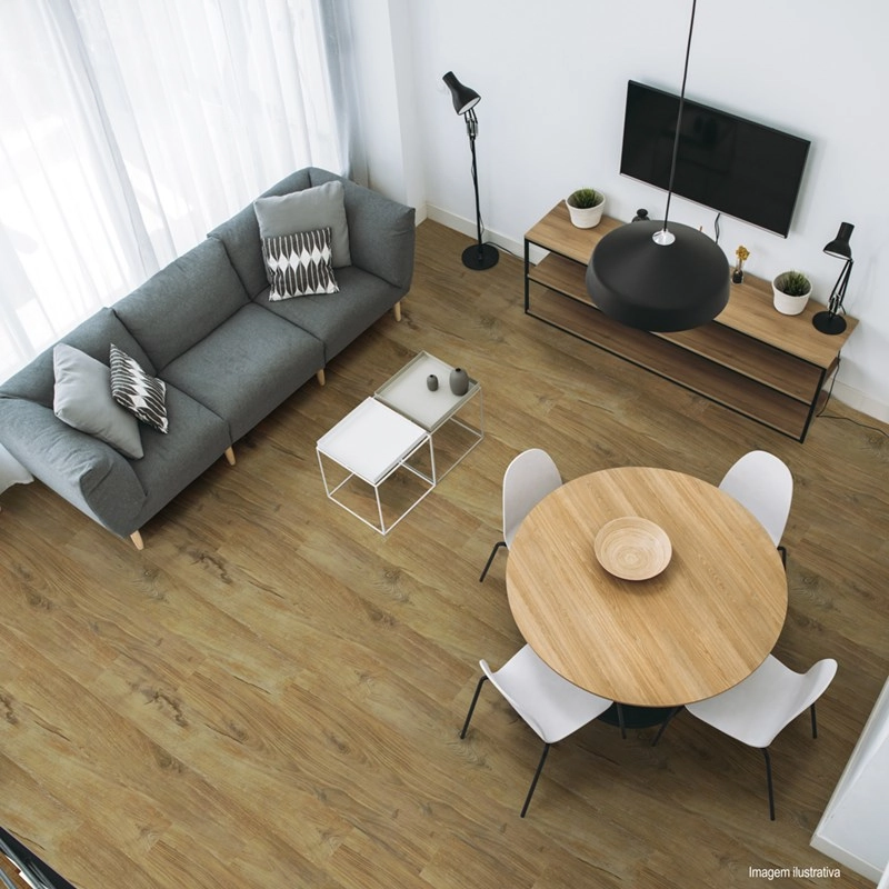 Piso Vinílico Clicado Espaçofloor Solid Plank Accord Caixa Com 2,20m²