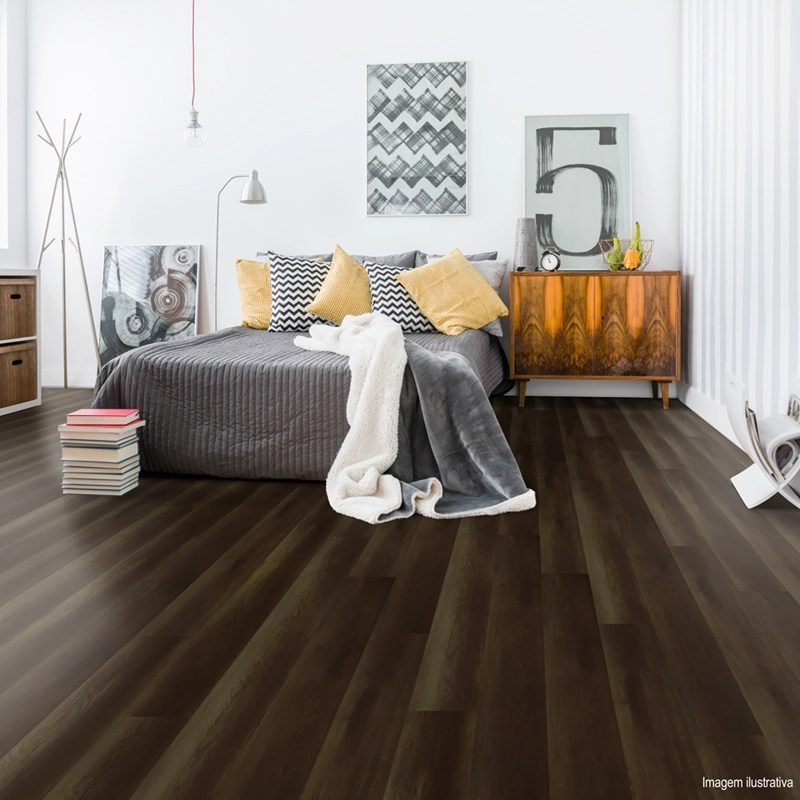 Piso Vinílico Clicado Espaçofloor Solid Plank Antike Caixa Com 2,20m²
