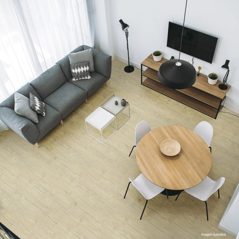 Piso Vinílico Clicado Espaçofloor Solid Plank Easy Buriti 2,20m²
