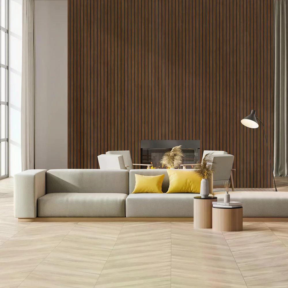 Painel Ripado Espaçowall Freijo Black 1,2cm X 12,2cm X 2,60m