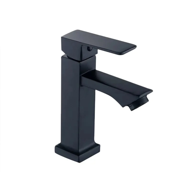 Torneira Bica Baixa Espaçokb Ke-806-b Monocomando Preto