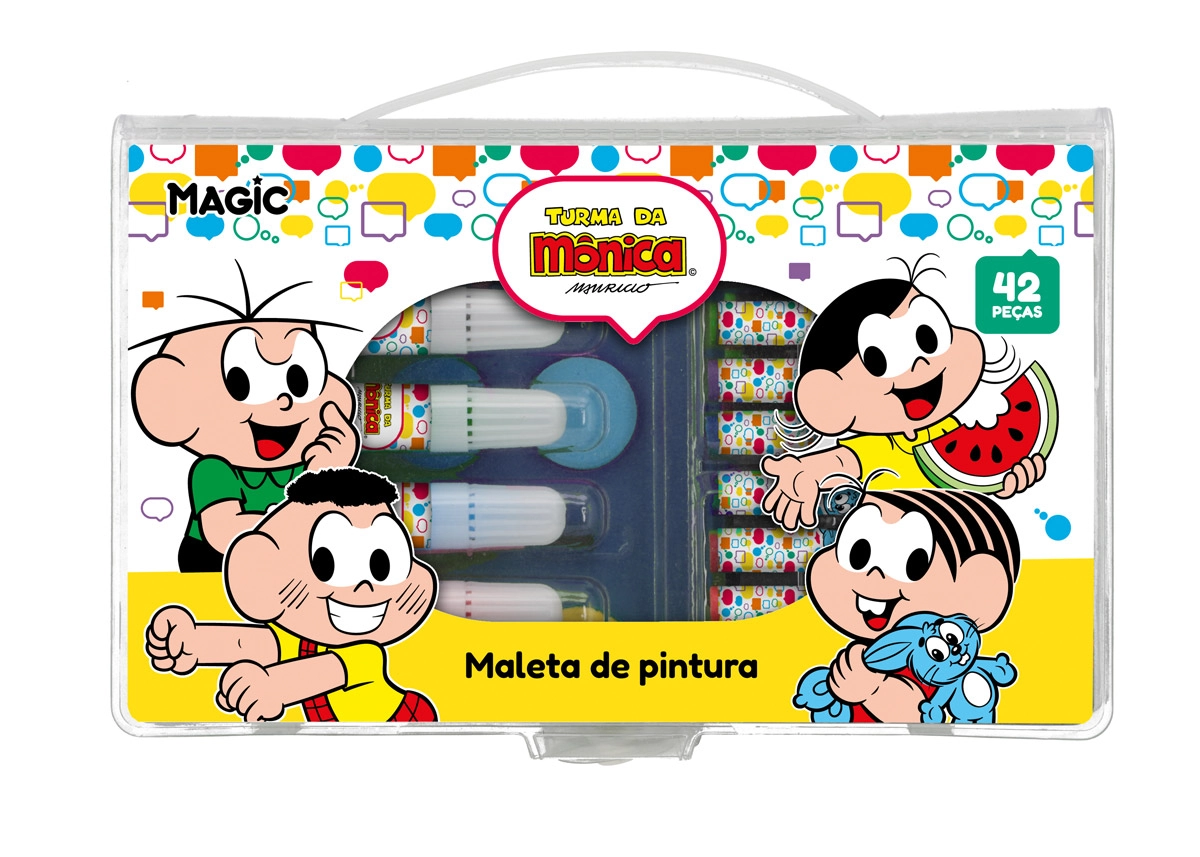 Kit Maleta Pintura Turma Monica 42pcs 123246 Magic
