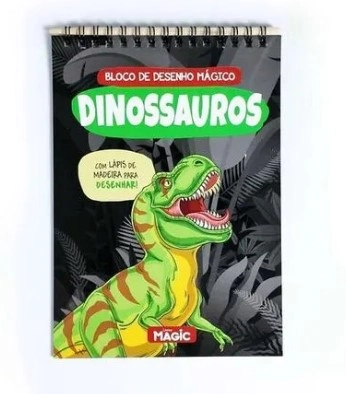 Bloco Criativo Desenho Magico Dinossauros 9788557581890 Magic Kids