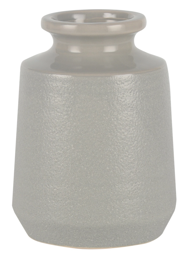VASO DE CERAMICA CINZA CLARO