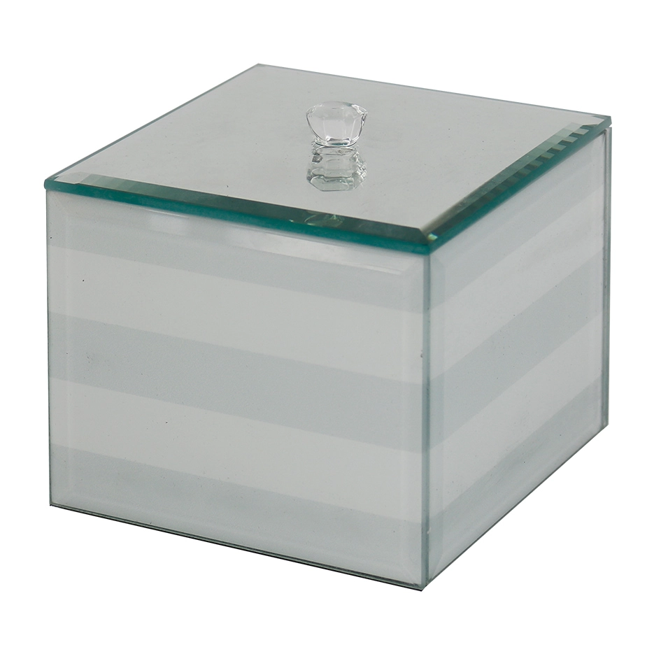 Porta Algodao Vidro Madeira Branco Cinza Ah0493 Btc