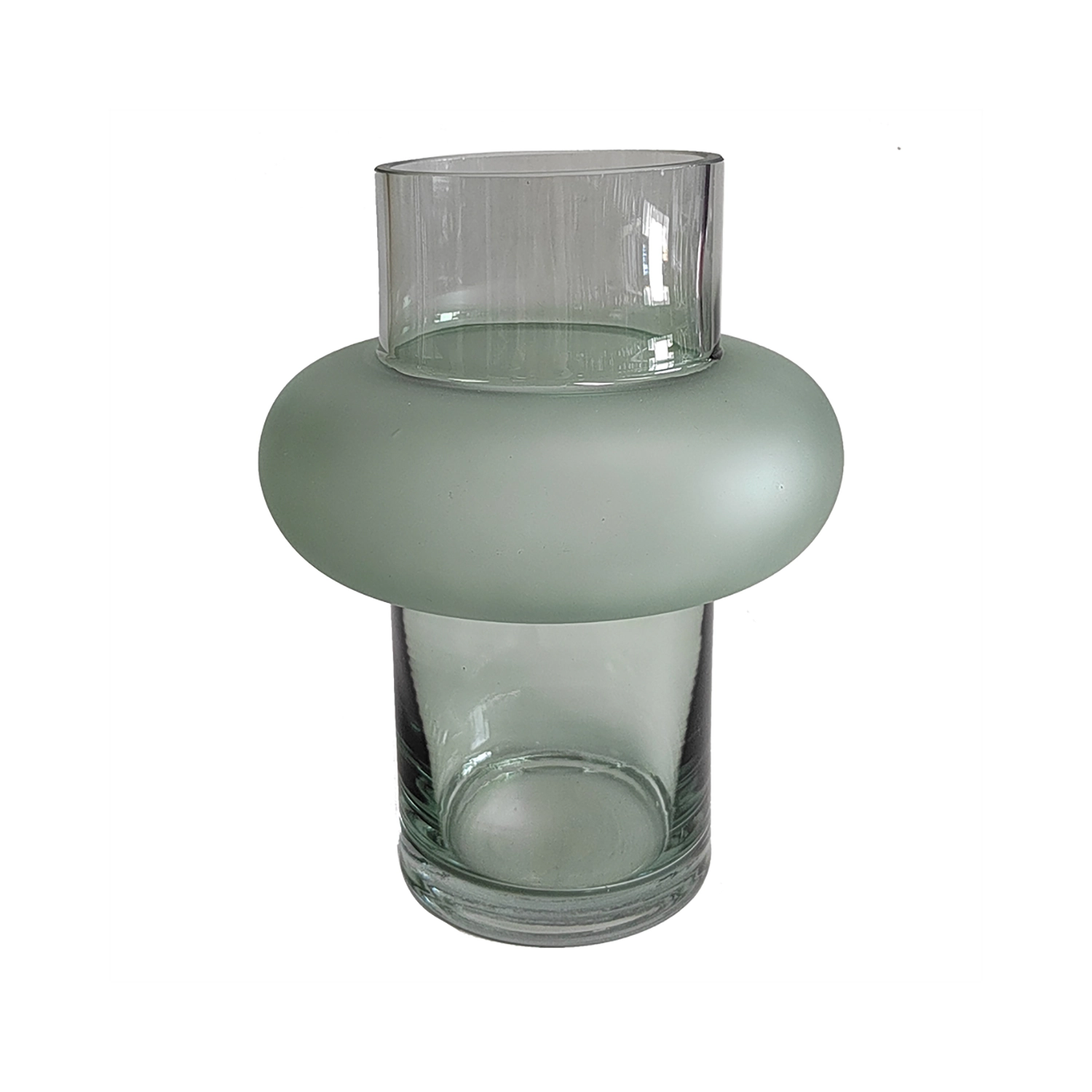 Vaso Vidro Fume 20x20x25cm Bh0303 Btc
