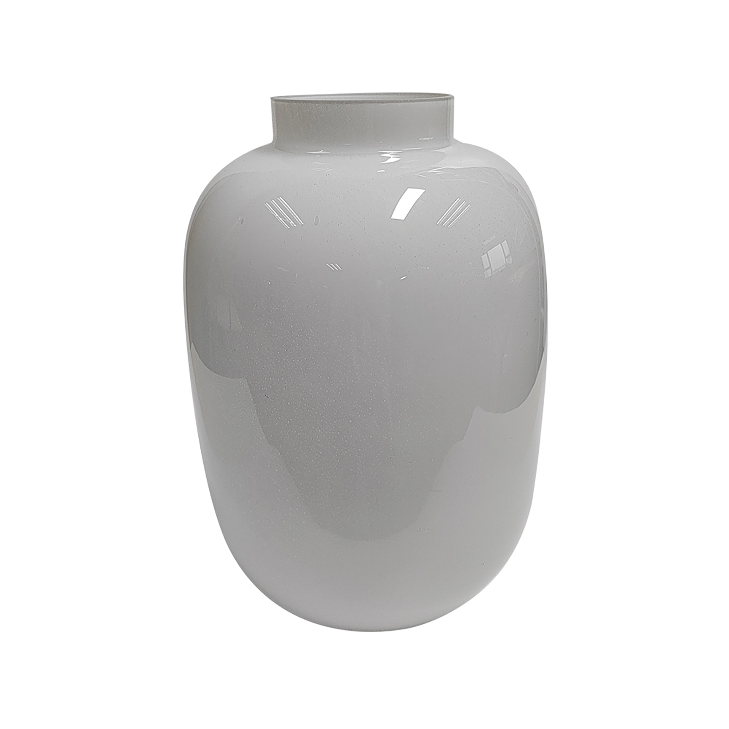 Vaso Vidro Branco Bh0351 Btc