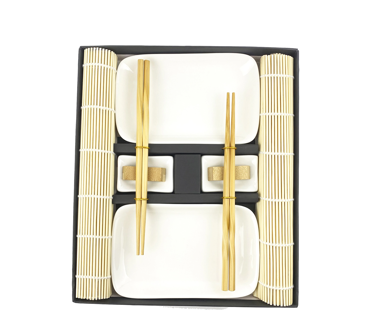 Kit De Comida Japonesa De Ceramica Para 2 Pessoas Branco
