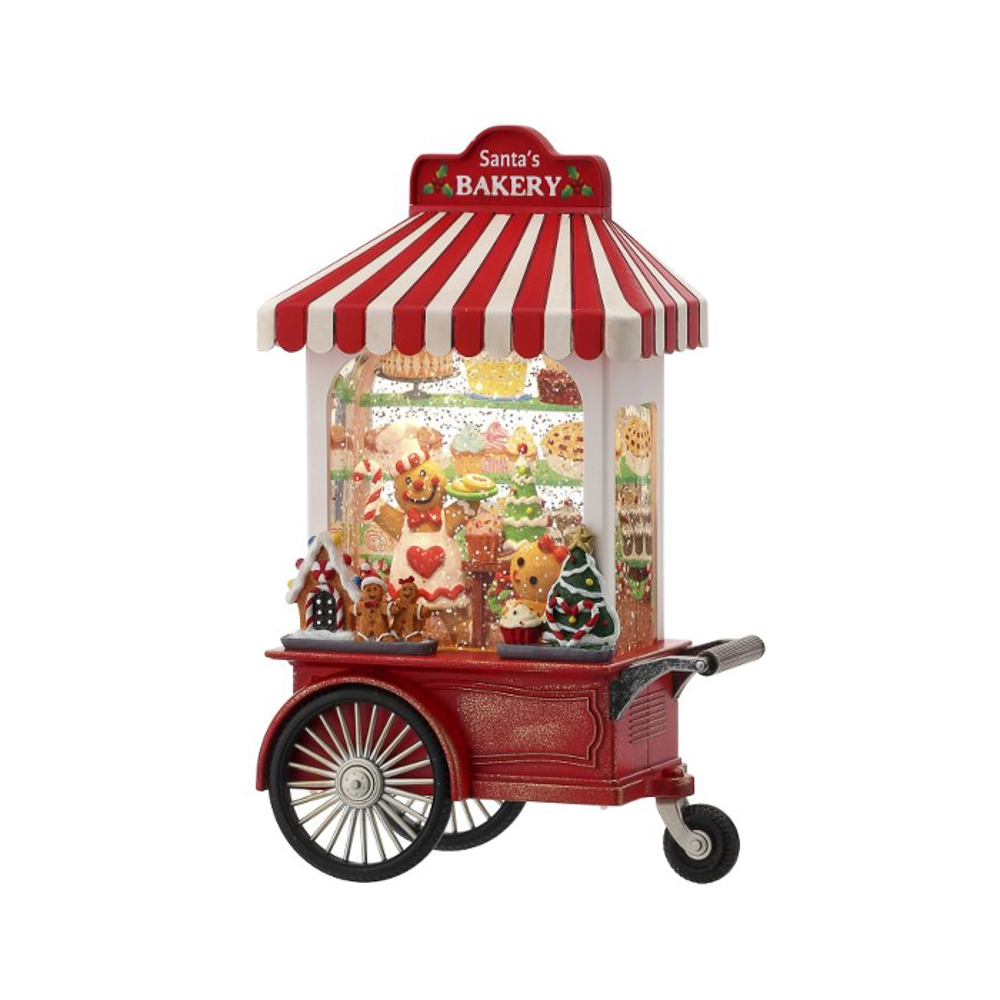 Enfeite Carrinho Doces Globo Neve Led Reg0192 Btc